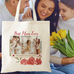 Bolsa Tote Melhor Feliz dia de as mães de Tipografia Moderna 