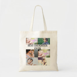 Bolsa Tote Melhor Filha Personalizada Ever 6 Colagem de Fotos