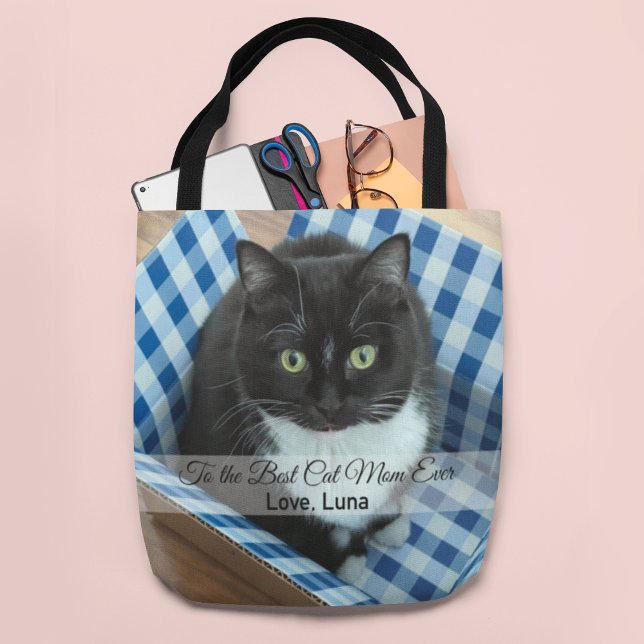 Bolsa Tote Melhor Gato Mãe De Tiro (Criador carregado)