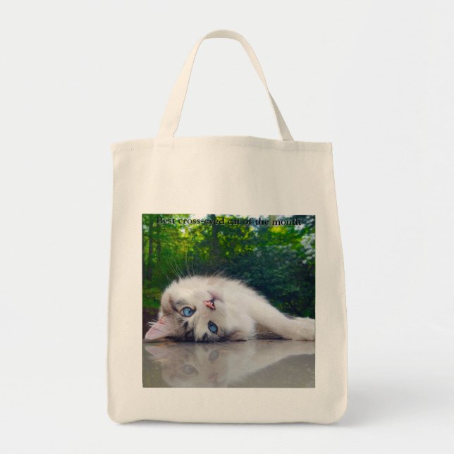 Bolsa Tote Melhor gato vesgo (Frente)