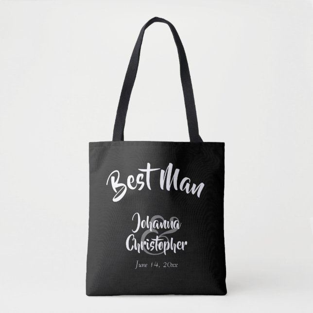 Bolsa Tote Melhor Homem Negro Bold Script Swag (Frente)