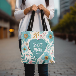 Bolsa Tote Melhor Mãe Alguma Vez Dia de as mães Floral Presen