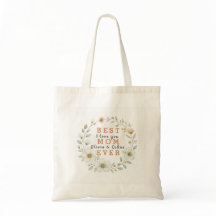 Melhor Mãe Alguma Vez Floral Tote Bag | Presente n