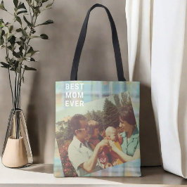 Bolsa Tote Melhor Mãe Alguma vez foto personalizada do keepsa