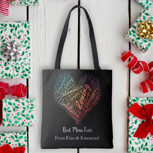 Bolsa Tote Melhor Mãe Alguma Vez Nomes De Crianças Coloridos