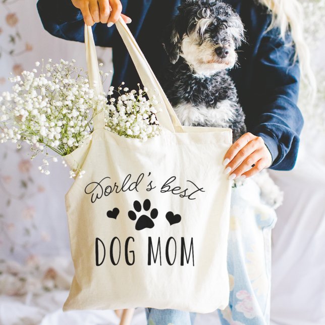 Bolsa Tote Melhor Mãe de Cachorro do Mundo (Criador carregado)