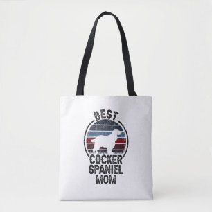Bolsa Tote Melhor Mãe de Cachorro - Espanhol de Cocker Vintag