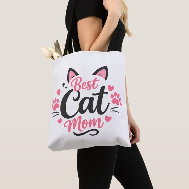 Bolsa Tote Melhor Mãe de Gato (Close Up)