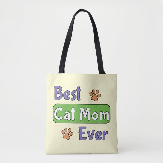 Bolsa Tote Melhor Mãe de Gato de Todos os Tempos (Frente)