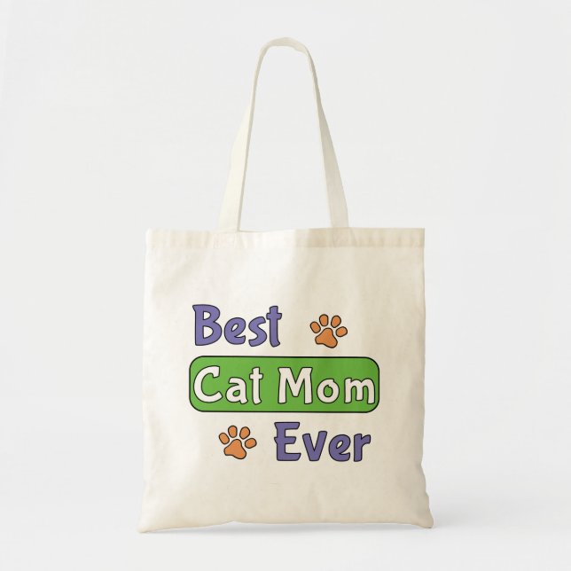 Bolsa Tote Melhor Mãe de Gato de Todos os Tempos (Frente)