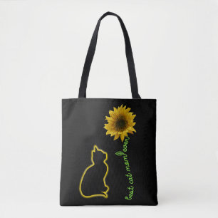 Bolsa Tote Melhor Mãe De Gato Nunca Mãe De Felino De Girass