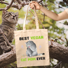 Bolsa Tote Melhor Mãe de Gato Vegan