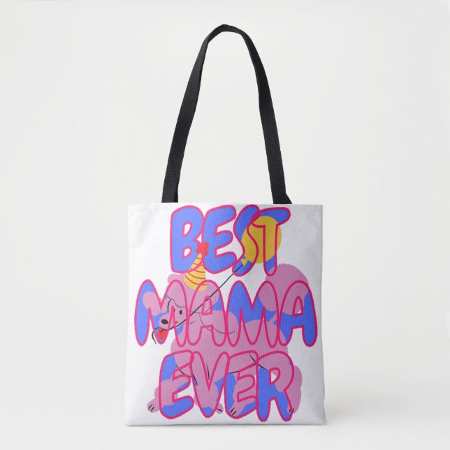 Bolsa Tote Melhor Mãe de Poodle de todos os tempos (Frente)