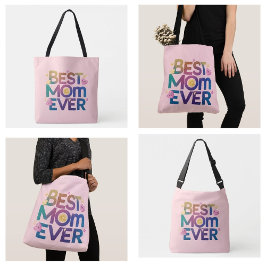 Bolsa Tote Melhor Mãe de Todos os Tempos Corações & Flores