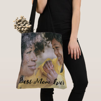 Bolsa Tote Melhor Mãe de Todos os Tempos Nomes de Crianças Pe