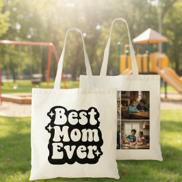 Bolsa Tote Melhor Mãe de Todos os Tempos Retro Groovy 4 Colag