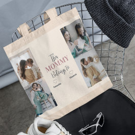 Bolsa Tote Melhor Mãe do Mundo - Foto do Coração e Texto Pers