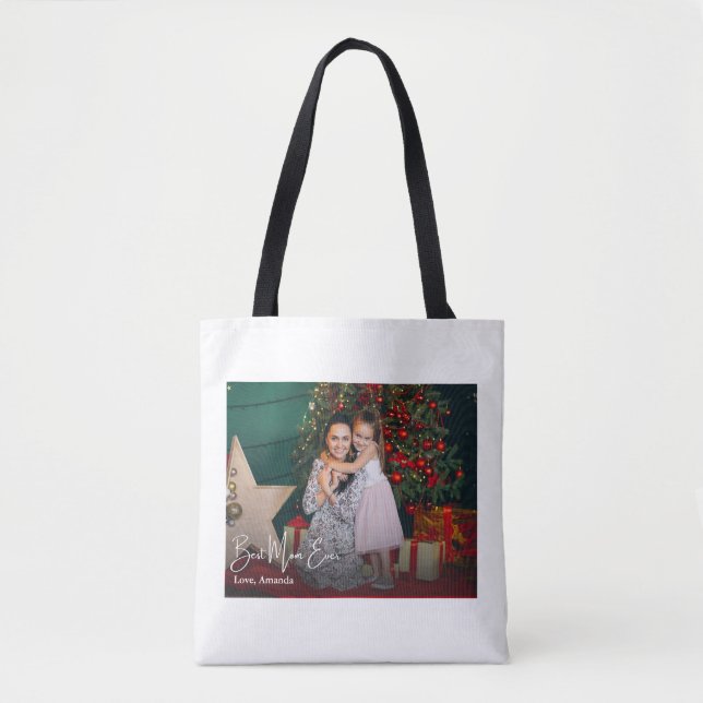 Bolsa Tote Melhor Mãe Foto Personalizada Nunca Simples (Frente)