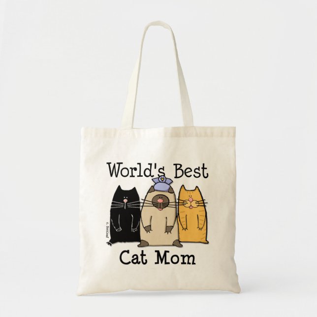 Bolsa Tote Melhor Mãe Gato do Mundo (Frente)