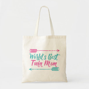 Bolsa Tote Melhor Mãe Gêmea do Mundo Dia das Mães Bonito
