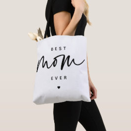 Bolsa Tote Melhor Mãe Minimalista Típica de Script Tão elegan