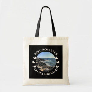 Bolsa Tote Melhor Mãe Ondas do Oceano Atlântico do Mar Negr
