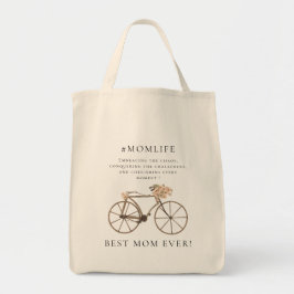 Bolsa Tote Melhor mãe Vintage Bike