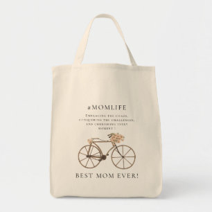 Bolsa Tote Melhor mãe Vintage Bike