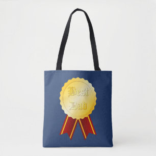 Bolsa Tote Melhor Medalha de Fita para Papai Dia dos Pais