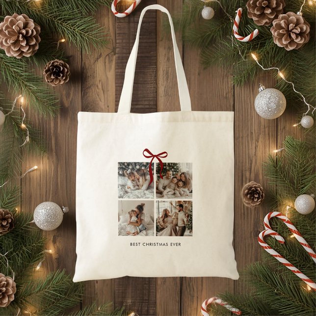 Bolsa Tote Melhor oferta de fotos da família de Natal Ever (Criador carregado)