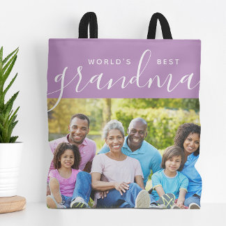 Bolsa Tote Melhor oferta personalizada de fotos da vovó do mu