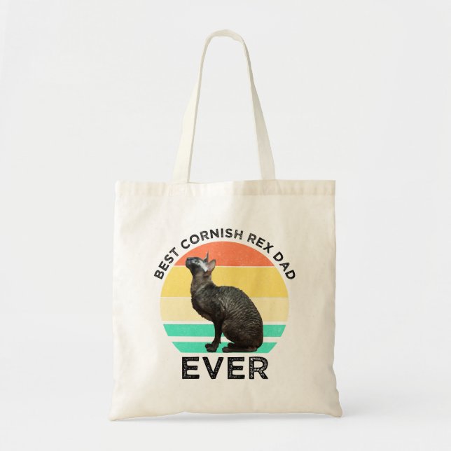 Bolsa Tote Melhor Pai Cornish Rex de Todos (Frente)