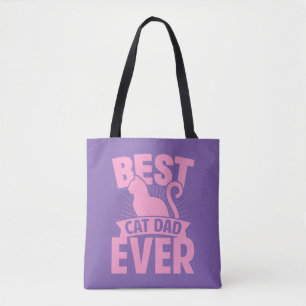 Bolsa Tote Melhor Pai De Gatos - Silhueta De Gato