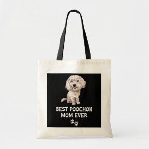 Bolsa Tote Melhor Poochon Mãe de Sempre para Bichon Cross Poo