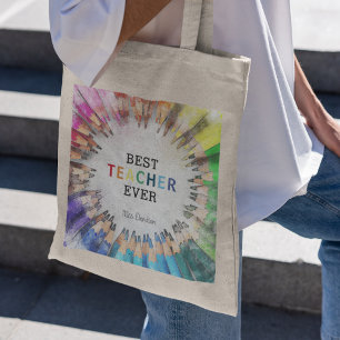 Bolsa Tote Melhor Professora Do Mundo  Presente de Apreciaç