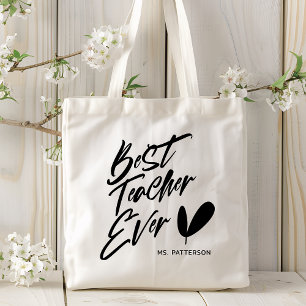 Bolsa Tote Melhor Professora do Nunca - Nome Personalizado de
