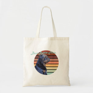 Bolsa Tote Melhor Rottie Mãe Retro