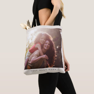 Bolsa Tote Melhor Tia de Todos os Tempos Presente Personaliza