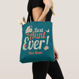 Bolsa Tote Melhor Tia Ever Vintage Tia Aniversário Madrinha