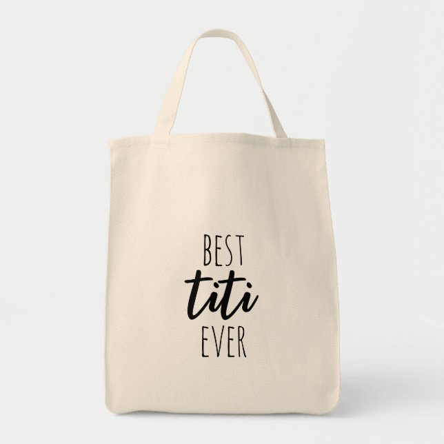 Bolsa Tote Melhor Titi Ever Espanhola, Cute Spanglish (Frente)