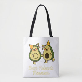 BOLSA TOTE MELHORES AMIGAS PARA SEMPRE, ABACATE ENGRAÇADO, DI