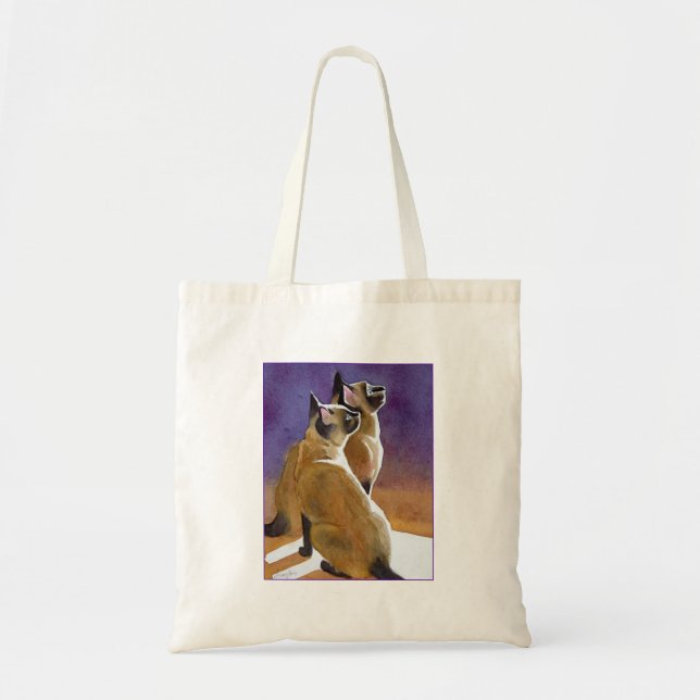 Bolsa Tote Melhores Amigos, Gatos Siameses (Frente)