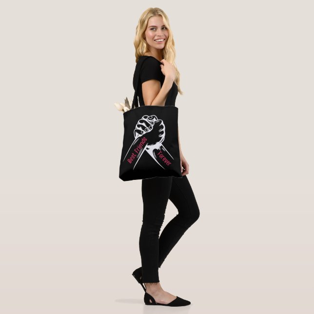 BOLSA TOTE MELHORES AMIGOS PARA SEMPRE COMBINANDO, DIA DOS AM (No(a) Modelo)