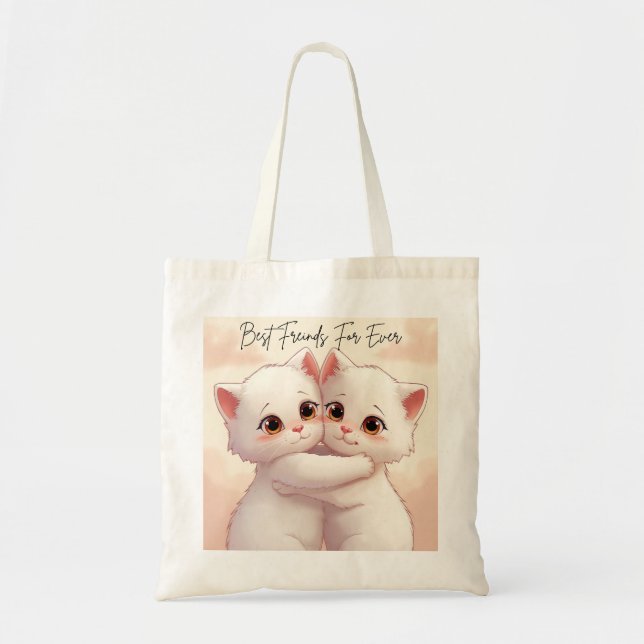 Bolsa Tote Melhores Amigos Para Sempre - Dois Fofo (Frente)