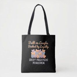 BOLSA TOTE MELHORES AMIGOS PARA SEMPRE, GATO ENGRAÇADO, DIA D