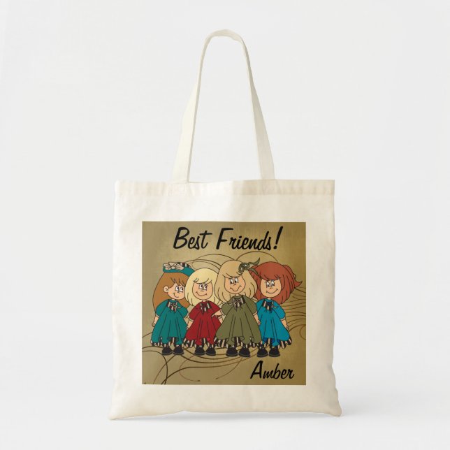 Bolsa Tote Melhores Amigos para Sempre - Personalizar (Frente)
