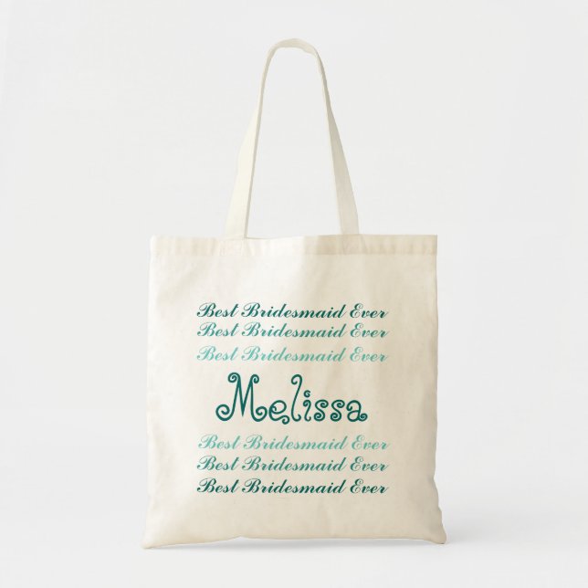 Bolsa Tote Melhores Aqua da dama de honra nunca e cerceta (Frente)