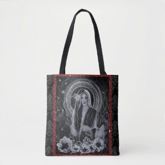 Bolsa Tote Melinoe deusa cachorro corvo por Renee Lavoie