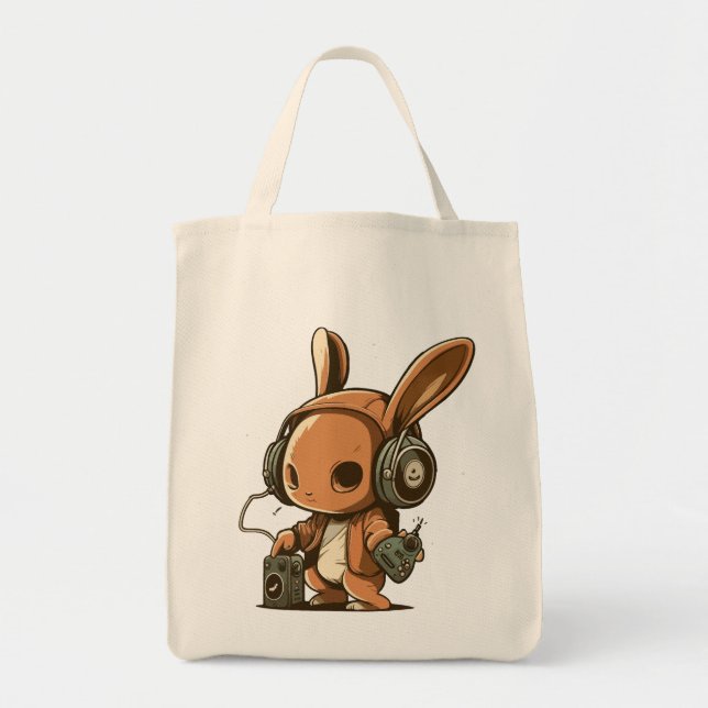 Bolsa Tote Melódico Bunny: Uma Viagem Musical (Frente)