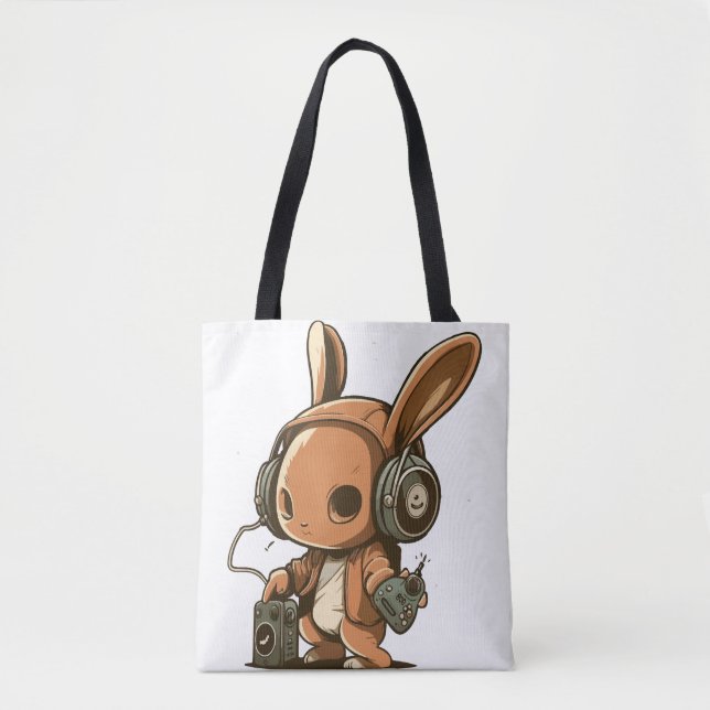 Bolsa Tote Melódico Bunny: Uma Viagem Musical (Frente)